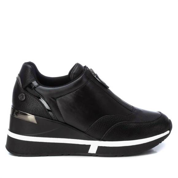 NEW XTI women's trainer sneakers in black - Picture 1 of 5